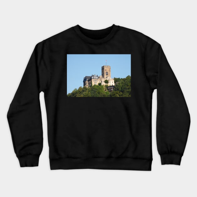 Lahnstein Castle, Lahnstein, Rhineland-Palatinate, Rhine, Middle Rhine, Castle Crewneck Sweatshirt by Kruegerfoto